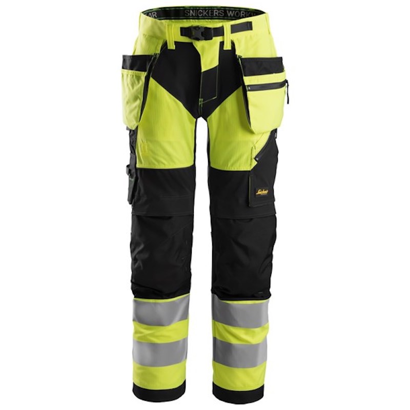 Mätverktyg FLEXIWORK, HIGH-VIS ARBETSBYXOR HÖLSTERFICKOR CL2